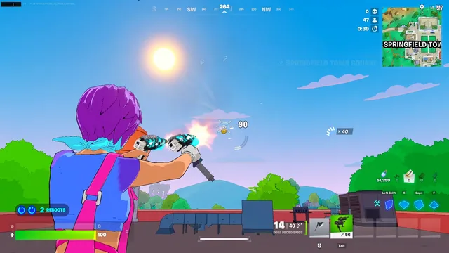 Fortnite aimbot gameplay on PC